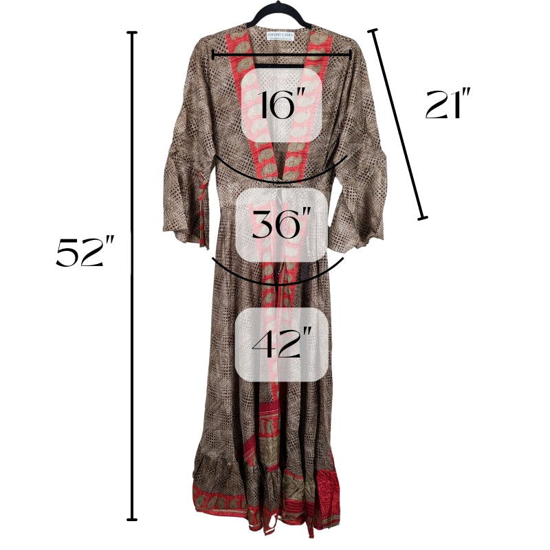 Beach Queen Up-cycled Sari Wrap Robe