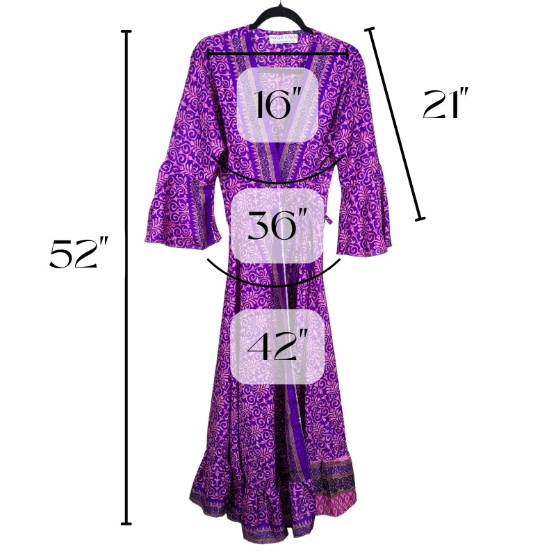 Beach Queen Up-cycled Sari Wrap Robe