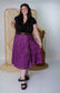 Plus/Tea Length Up-Cycled Reversible Sari Wrap Skirt #60