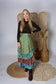 Regular 4 Layer Maxi Length Up-Cycled Reversible Sari Wrap Skirt #136
