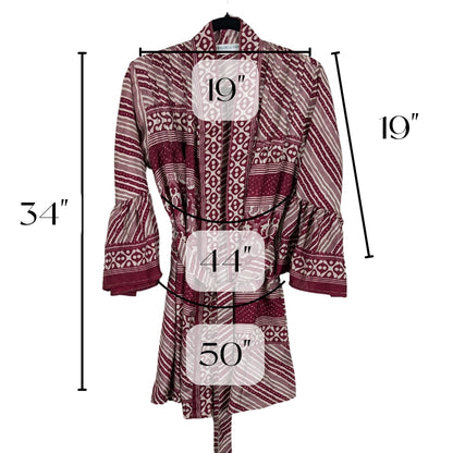 Short Flared Sleeve Up-cycled Sari Kimono