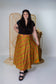 Plus/Maxi Length Up-Cycled Reversible Sari Wrap Skirt #98