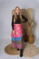 Regular 4 Layer Maxi Length Up-Cycled Reversible Sari Wrap Skirt #140