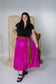 Plus/Maxi Length Up-Cycled Reversible Sari Wrap Skirt #98