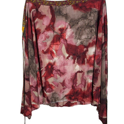 Regular/Maxi Length Up-Cycled Reversible Sari Wrap Skirt #17