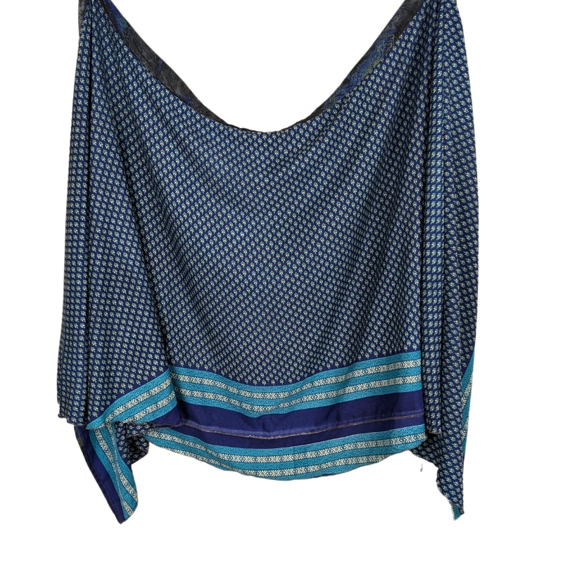 Goddess/Tea Length Up-Cycled Reversible Sari Wrap Skirt #62
