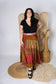 Plus 4 Layer Maxi Length Up-Cycled Reversible Sari Wrap Skirt #148