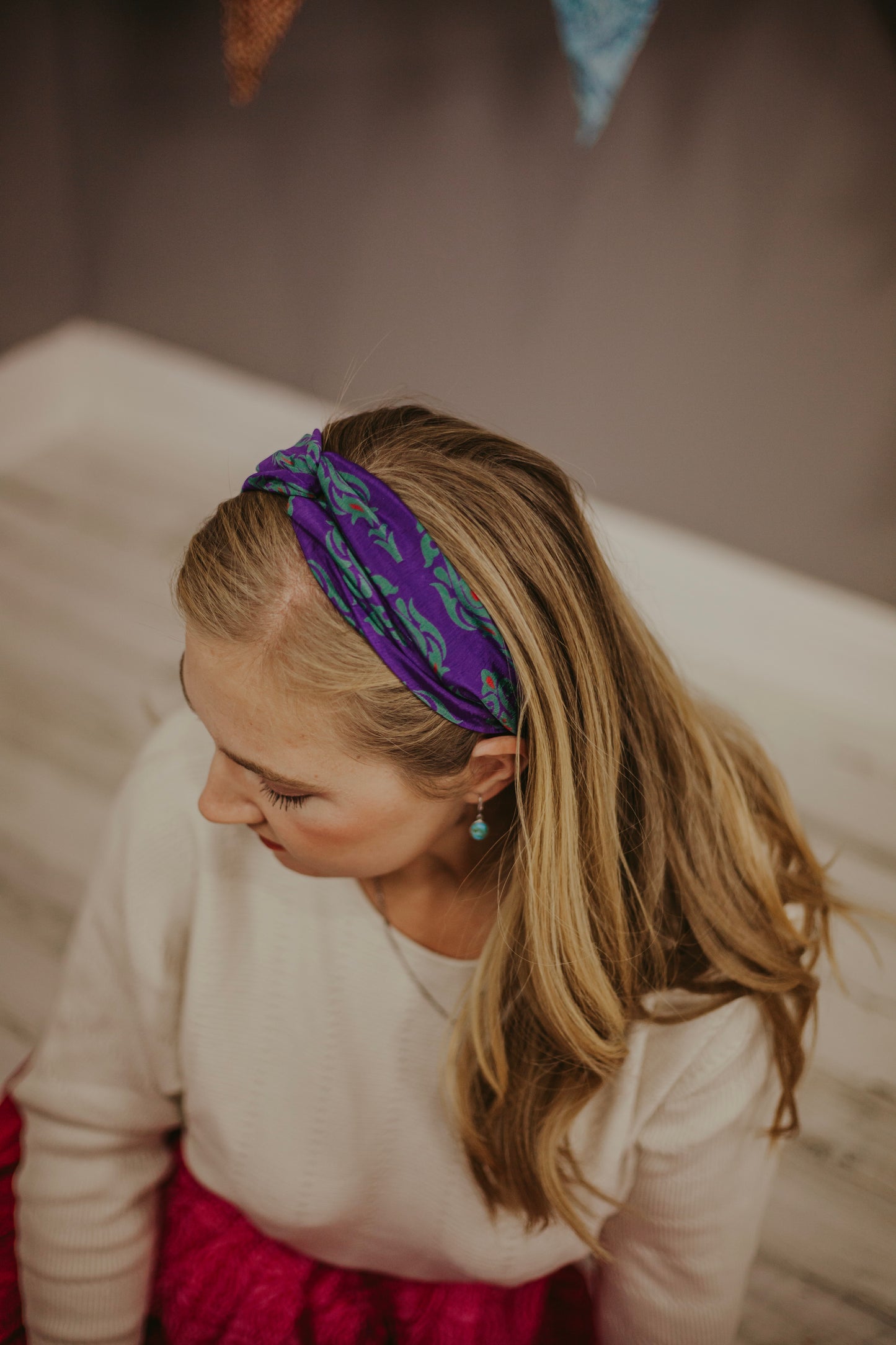 Mystery Up-cycled Stretchy Sari Knot Headband