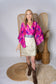 Regular Up-Cycled Sari Bell Sleeve Wrap Tie Top #108