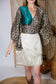 Regular Up-Cycled Sari Bell Sleeve Wrap Tie Top #110