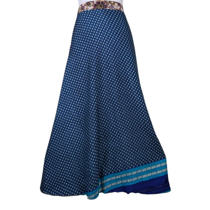 Regular/Maxi Length Up-Cycled Reversible Sari Wrap Skirt #86/87