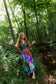 Regular Upcycled Sari Bell Sleeve Wrap Tie Top #236