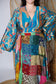 Plus Up-Cycled Sari Bell Sleeve Wrap Tie Top #113