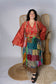 Plus Up-Cycled Sari Bell Sleeve Wrap Tie Top #115
