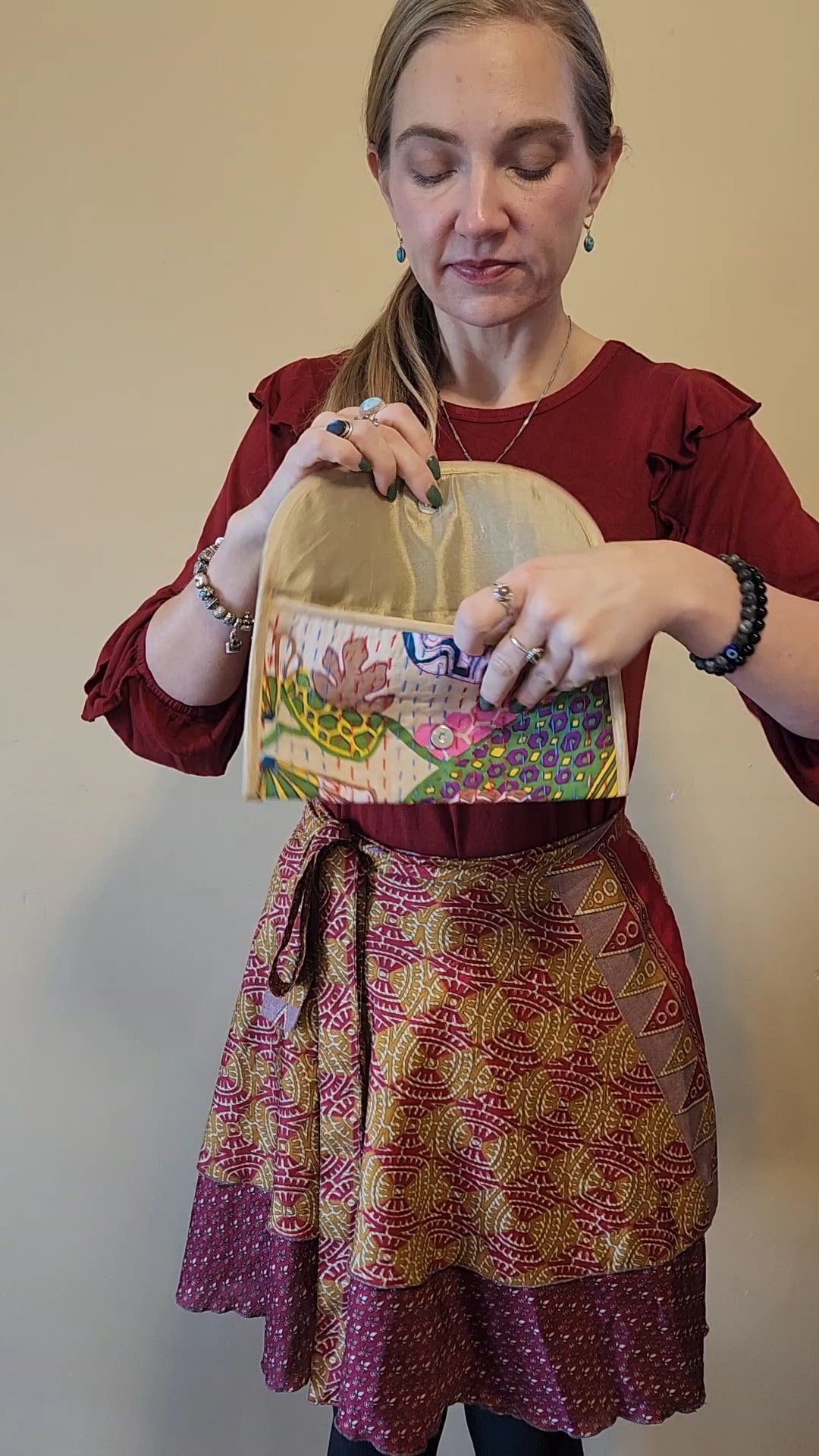 Mystery Cotton Kantha Wallet