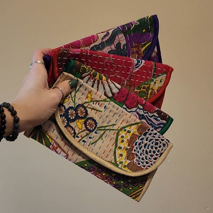 Mystery Cotton Kantha Wallet