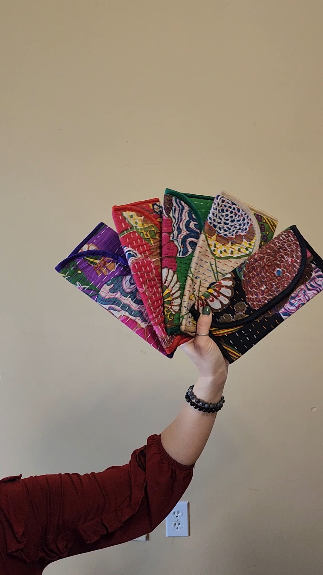 Mystery Cotton Kantha Wallet