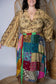 Plus Up-Cycled Sari Bell Sleeve Wrap Tie Top #118