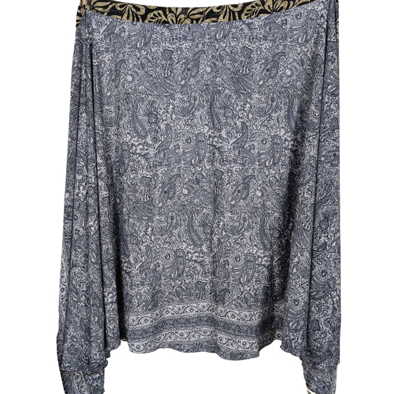 Regular/Maxi Length Up-Cycled Reversible Sari Wrap Skirt #45