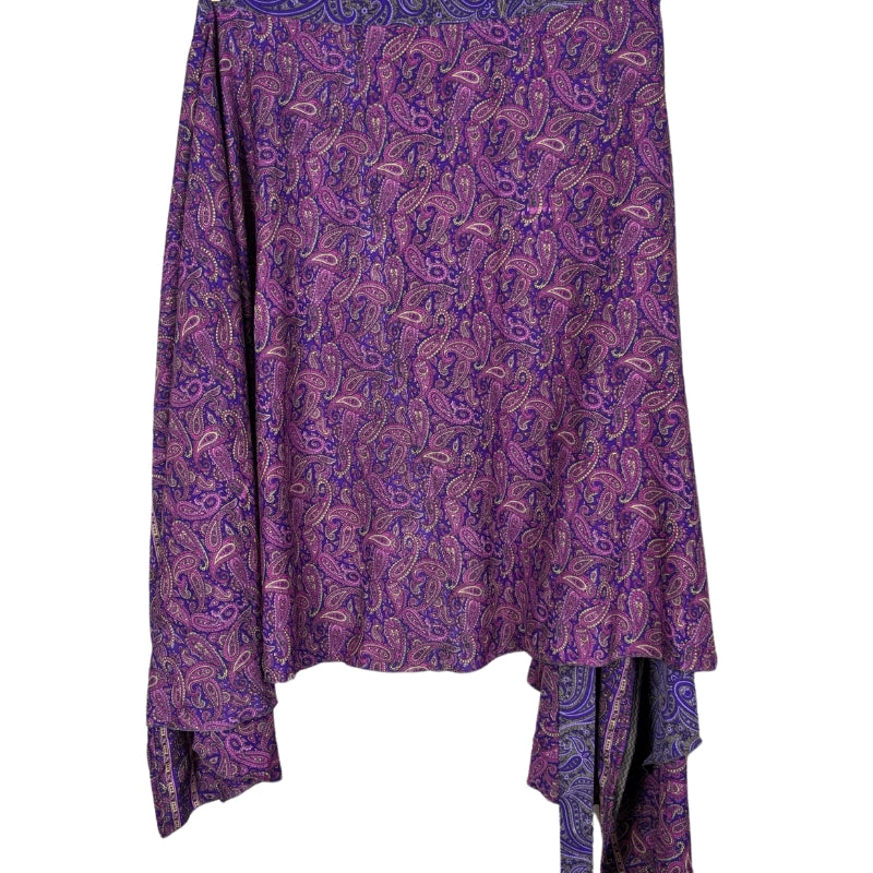 Regular/Tea Length Up-Cycled Reversible Sari Wrap Skirt #1