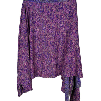 Regular/Tea Length Up-Cycled Reversible Sari Wrap Skirt #1