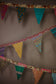 16 foot Reversible Up-cycled Sari Bunting