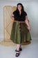Plus/Tea Length Up-Cycled Reversible Sari Wrap Skirt #66