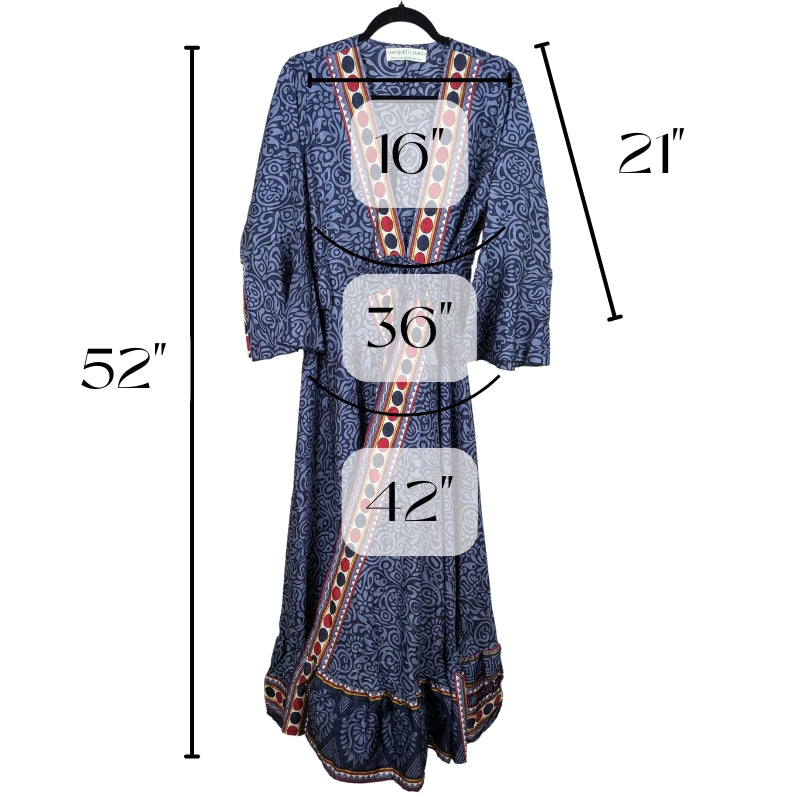 Beach Queen Up-cycled Sari Wrap Robe