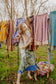Regular/Tea Length Up-Cycled Reversible Sari Wrap Skirt #60